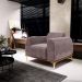 Kit 2 Poltronas Decorativas Sala de Estar Base de Madeira Euro Veludo Rosê G15 - Gran Belo