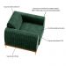 Kit 2 Poltronas Decorativas Sala de Estar Base de Madeira Euro Veludo Verde G15 - Gran Belo
