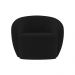 Kit 2 Poltronas Decorativas Sala de Estar Íbis Encosto Fixo Veludo Preto G33 - Gran Belo