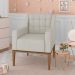 Kit 2 Poltronas Decorativas Sala de Estar Madonna Suede Bege G52 - Gran Belo