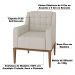 Kit 2 Poltronas Decorativas Sala de Estar Madonna Suede Bege G52 - Gran Belo