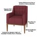 Kit 2 Poltronas Decorativas Sala de Estar Madonna Suede Bordô G52 - Gran Belo