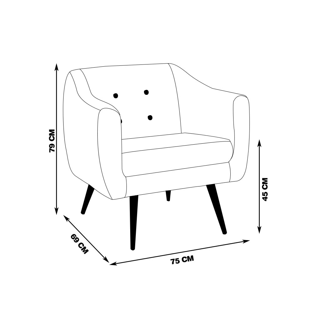 Kit 2 Poltronas Decorativas Sala de Estar Pés Palito Cuddle Veludo Rosa G17 - Gran Belo
