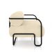 Kit 2 Poltronas Decorativas Sala de Estar Polatsk Base Industrial de Ferro Bouclê Bege G33 - Gran Belo