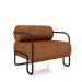 Kit 2 Poltronas Decorativas Sala de Estar Polatsk Base Industrial de Ferro PU Caramelo G33 - Gran Belo
