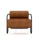 Kit 2 Poltronas Decorativas Sala de Estar Polatsk Base Industrial de Ferro PU Caramelo G33 - Gran Belo