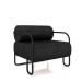 Kit 2 Poltronas Decorativas Sala de Estar Polatsk Base Industrial de Ferro PU Preto G33 - Gran Belo