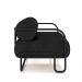 Kit 2 Poltronas Decorativas Sala de Estar Polatsk Base Industrial de Ferro PU Preto G33 - Gran Belo