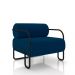 Kit 2 Poltronas Decorativas Sala de Estar Polatsk Base Industrial de Ferro Veludo Azul G33 - Gran Belo