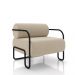 Kit 2 Poltronas Decorativas Sala de Estar Polatsk Base Industrial de Ferro Veludo Bege G33 - Gran Belo