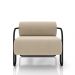 Kit 2 Poltronas Decorativas Sala de Estar Polatsk Base Industrial de Ferro Veludo Bege G33 - Gran Belo