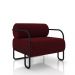 Kit 2 Poltronas Decorativas Sala de Estar Polatsk Base Industrial de Ferro Veludo Bordô G33 - Gran Belo