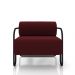 Kit 2 Poltronas Decorativas Sala de Estar Polatsk Base Industrial de Ferro Veludo Bordô G33 - Gran Belo
