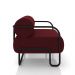 Kit 2 Poltronas Decorativas Sala de Estar Polatsk Base Industrial de Ferro Veludo Bordô G33 - Gran Belo