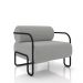 Kit 2 Poltronas Decorativas Sala de Estar Polatsk Base Industrial de Ferro Veludo Cinza Claro G33 - Gran Belo