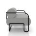 Kit 2 Poltronas Decorativas Sala de Estar Polatsk Base Industrial de Ferro Veludo Cinza Claro G33 - Gran Belo