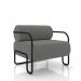 Kit 2 Poltronas Decorativas Sala de Estar Polatsk Base Industrial de Ferro Veludo Cinza G33 - Gran Belo