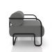 Kit 2 Poltronas Decorativas Sala de Estar Polatsk Base Industrial de Ferro Veludo Cinza G33 - Gran Belo