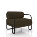Kit 2 Poltronas Decorativas Sala de Estar Polatsk Base Industrial de Ferro Veludo Marrom G33 - Gran Belo