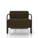 Kit 2 Poltronas Decorativas Sala de Estar Polatsk Base Industrial de Ferro Veludo Marrom G33 - Gran Belo