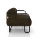 Kit 2 Poltronas Decorativas Sala de Estar Polatsk Base Industrial de Ferro Veludo Marrom G33 - Gran Belo