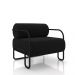 Kit 2 Poltronas Decorativas Sala de Estar Polatsk Base Industrial de Ferro Veludo Preto G33 - Gran Belo
