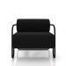 Kit 2 Poltronas Decorativas Sala de Estar Polatsk Base Industrial de Ferro Veludo Preto G33 - Gran Belo