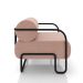 Kit 2 Poltronas Decorativas Sala de Estar Polatsk Base Industrial de Ferro Veludo Rosê G33 - Gran Belo