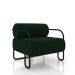 Kit 2 Poltronas Decorativas Sala de Estar Polatsk Base Industrial de Ferro Veludo Verde G33 - Gran Belo
