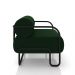 Kit 2 Poltronas Decorativas Sala de Estar Polatsk Base Industrial de Ferro Veludo Verde G33 - Gran Belo