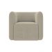 Kit 2 Poltronas Decorativas Sala de Estar Trinidad Base Fixa Bouclê Bege G33 - Gran Belo