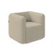 Kit 2 Poltronas Decorativas Sala de Estar Trinidad Base Fixa Bouclê Bege G33 - Gran Belo