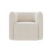 Kit 2 Poltronas Decorativas Sala de Estar Trinidad Base Fixa Bouclê Off White G33 - Gran Belo