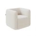 Kit 2 Poltronas Decorativas Sala de Estar Trinidad Base Fixa Bouclê Off White G33 - Gran Belo