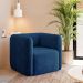 Kit 2 Poltronas Decorativas Sala de Estar Trinidad Base Fixa Veludo Azul Marinho G33 - Gran Belo
