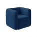 Kit 2 Poltronas Decorativas Sala de Estar Trinidad Base Fixa Veludo Azul Marinho G33 - Gran Belo