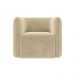 Kit 2 Poltronas Decorativas Sala de Estar Trinidad Base Fixa Veludo Bege G33 - Gran Belo