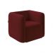 Kit 2 Poltronas Decorativas Sala de Estar Trinidad Base Fixa Veludo Bordô G33 - Gran Belo