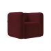 Kit 2 Poltronas Decorativas Sala de Estar Trinidad Base Fixa Veludo Bordô G33 - Gran Belo