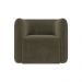 Kit 2 Poltronas Decorativas Sala de Estar Trinidad Base Fixa Veludo Castor G33 - Gran Belo