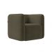 Kit 2 Poltronas Decorativas Sala de Estar Trinidad Base Fixa Veludo Castor G33 - Gran Belo