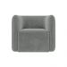 Kit 2 Poltronas Decorativas Sala de Estar Trinidad Base Fixa Veludo Cinza Claro G33 - Gran Belo