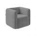 Kit 2 Poltronas Decorativas Sala de Estar Trinidad Base Fixa Veludo Cinza Claro G33 - Gran Belo
