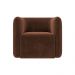 Kit 2 Poltronas Decorativas Sala de Estar Trinidad Base Fixa Veludo Marrom G33 - Gran Belo