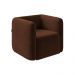 Kit 2 Poltronas Decorativas Sala de Estar Trinidad Base Fixa Veludo Marrom G33 - Gran Belo