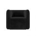 Kit 2 Poltronas Decorativas Sala de Estar Trinidad Base Fixa Veludo Preto G33 - Gran Belo