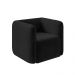 Kit 2 Poltronas Decorativas Sala de Estar Trinidad Base Fixa Veludo Preto G33 - Gran Belo