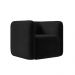 Kit 2 Poltronas Decorativas Sala de Estar Trinidad Base Fixa Veludo Preto G33 - Gran Belo