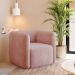 Kit 2 Poltronas Decorativas Sala de Estar Trinidad Base Fixa Veludo Rosê G33 - Gran Belo