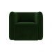 Kit 2 Poltronas Decorativas Sala de Estar Trinidad Base Fixa Veludo Verde G33 - Gran Belo